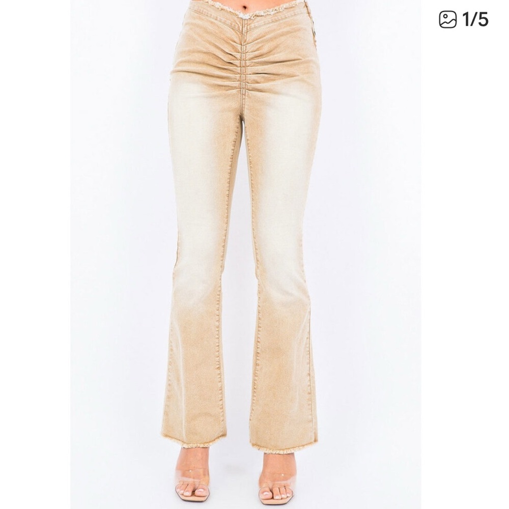American Bazi Beige Flare Pants
